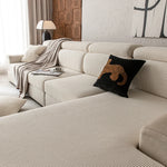 housse canapé moderne rayées vert olive gris beige clair anti poussière lavable adaptable