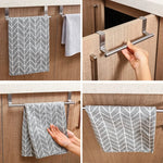 porte serviettes mural acier inoxydable argenté bleu marine gris clair moderne minimaliste clips métal