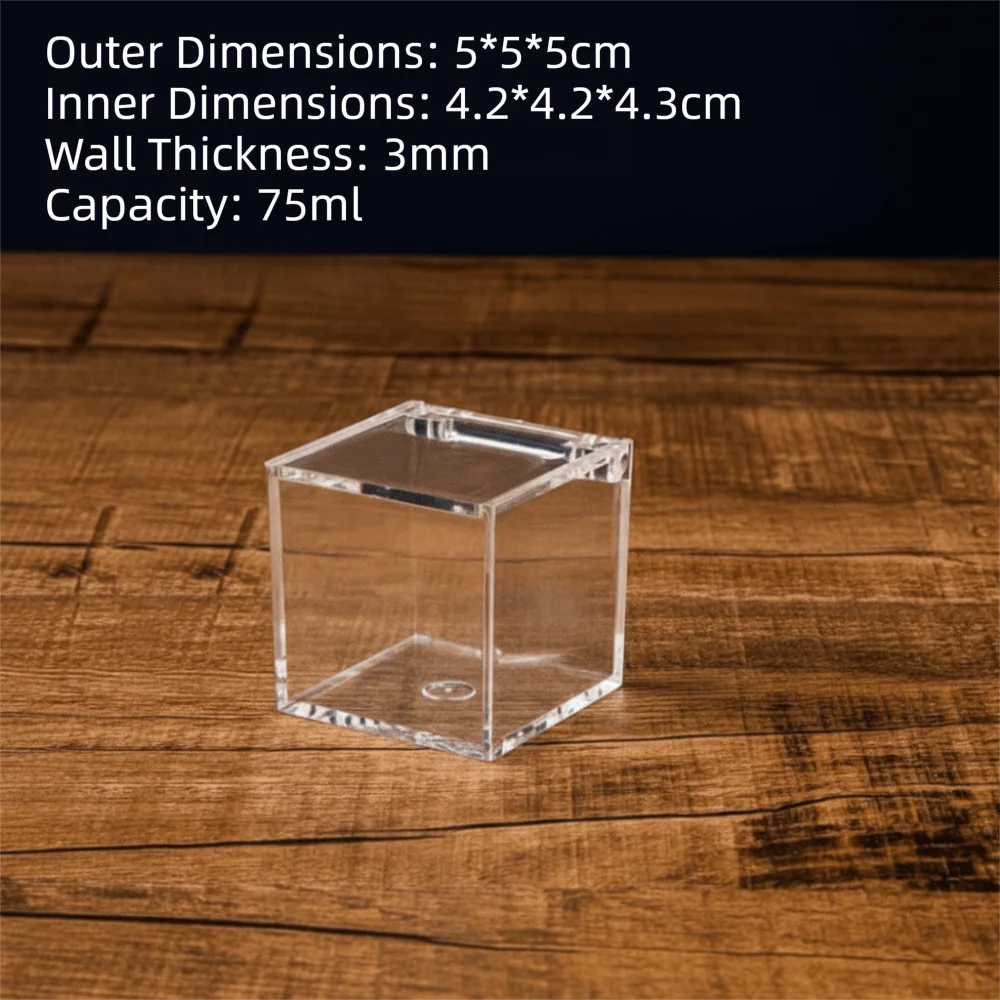 boîtes rangement transparentes empilables modernes acrylique sans motif clips fixation divers tailles minimalistes