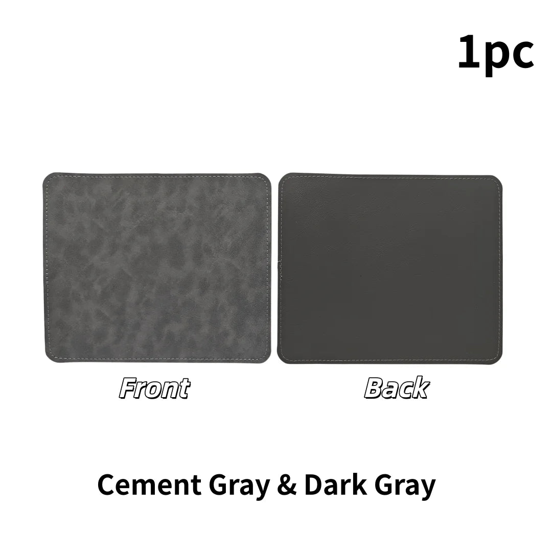 tapis cuir marron noir gris reversible impermeable resistant huile moderne minimaliste
