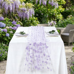 nappe décorative transparente papillons brodés rose violet blanche festive romantique table anniversaire élégante événementière