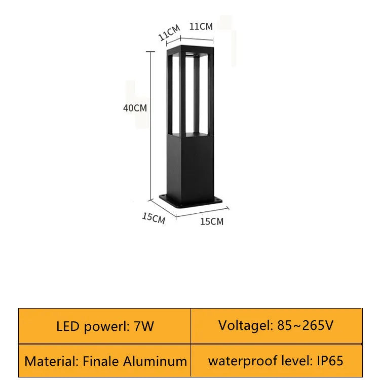 lampe solaire jardin contemporaine 40cm 60cm 80cm led noire transparente minimaliste
