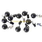 clips rideau noir moderne sphères opaques fixations clips pack quatre