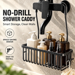 caddie douche noir argenté grille barreaux moderne clips salle bain