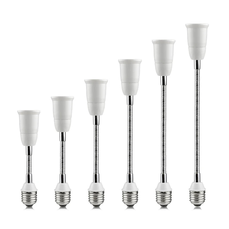 adaptateur lampe flexible blanc doré noir texture métallique moderne câble souple 20cm 30cm 40cm