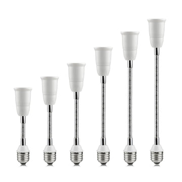 adaptateur lampe flexible blanc doré noir texture métallique moderne câble souple 20cm 30cm 40cm
