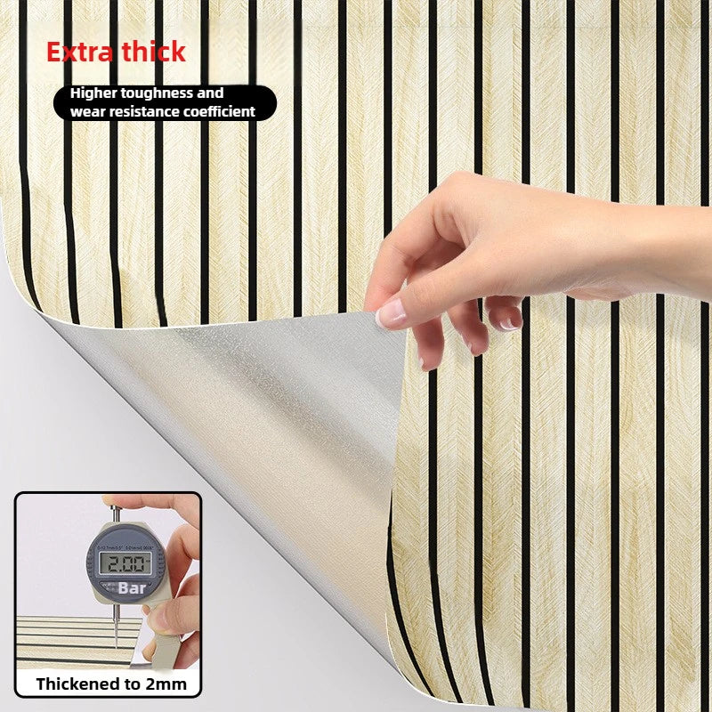 papier peint auto adhésif rayures verticales moderne beige clair noir 40cm 3m salon restauranthôtel