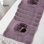 serviettes toilette microfibre douce gris blanc rose bleu marron opaques modernes visage relaxation spa