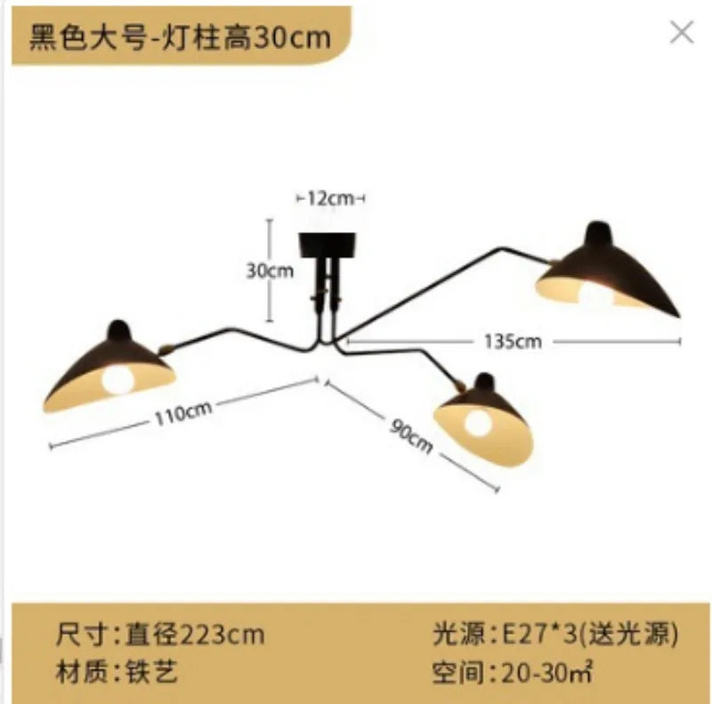 luminaire industriel suspension murale moderne abatjour opaque couleur noir argent doré