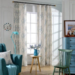 rideau fleur stylisé beige bleu clair classique 100cm 250cm 200cm 250cm 300cm 250cm 400cm