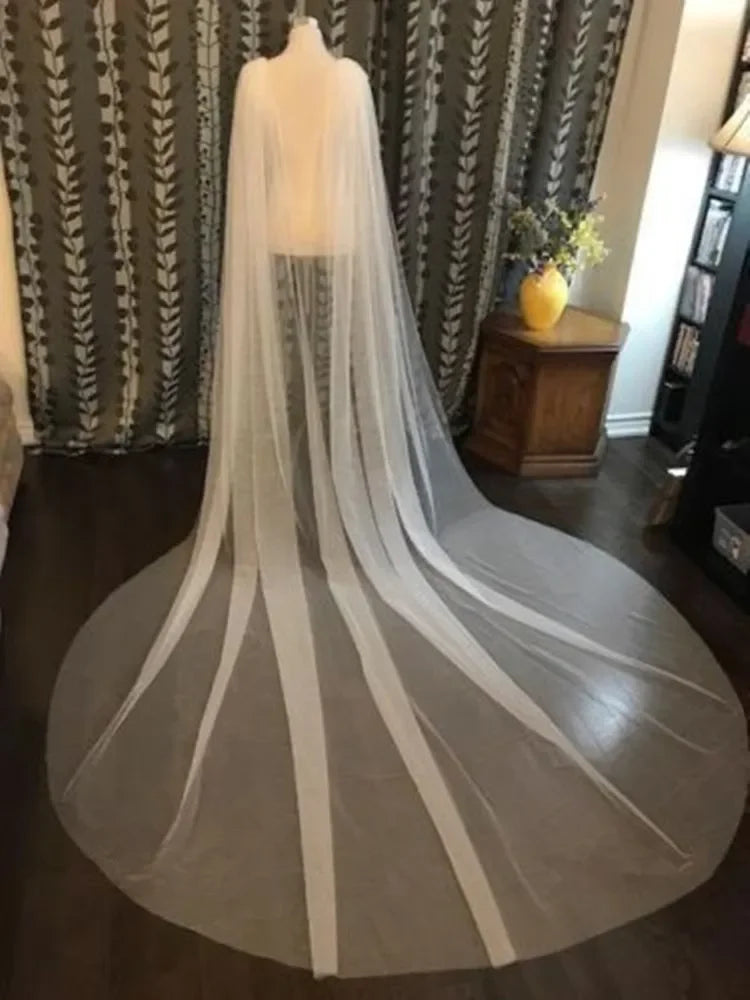 voile mariée blanc ivoire classique élégante cathédrale polyester fine translucide