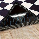 tapis d'angle gris clair texture moelleuse adhésif double face moderne fixations papier protecteur film