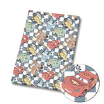 papier cadeau coton motif personnages dessin animé rose blanc bleu beige enfant fille
