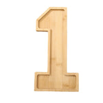 plaque chiffres bois moderne fruits gâteau pizza décor anniversaire bébé événement culinaire naturel minimaliste