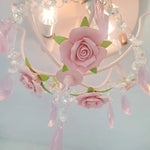 lampe rose fleurs relief translucides romantique chambre fille salon couloir