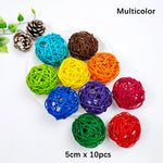 décoration artisanale boules coeurs rotin multicolores tressées anniversaire mariage festive
