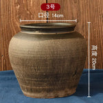 vase chinois céramique rayures ethniques fleurs artificielles vert bleu marron gris salon decoration