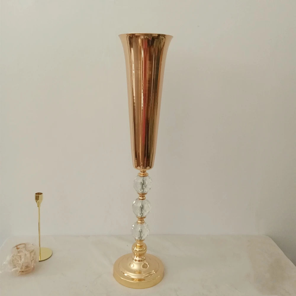 vases or transparents classiques bouquet fleurs artificielles rose violet maison événements decoration