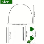 structure serre métal noir transparent moderne clips tiges support jardin agriculture