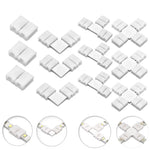 connecteurs led rubans blancs formes pvc modernes clips 24v tension basse