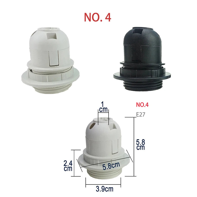 prise lampe e14 e27 blanc noir moderne base lampe led pendante plafonnier