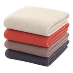 serviette coton waffle rapide absorbant main bain adultes rouge marron gris beige moderne