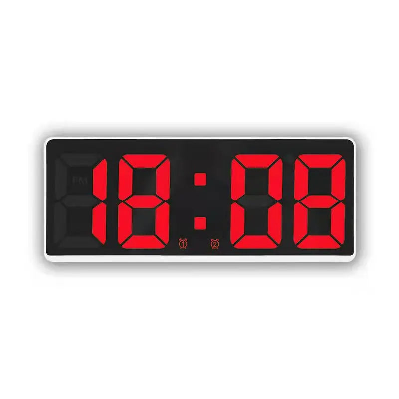 horloge numérique moderne affichage LED noir quartz détecteur vocal 12H 24H