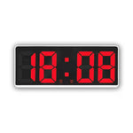 horloge numérique moderne affichage LED noir quartz détecteur vocal 12H 24H