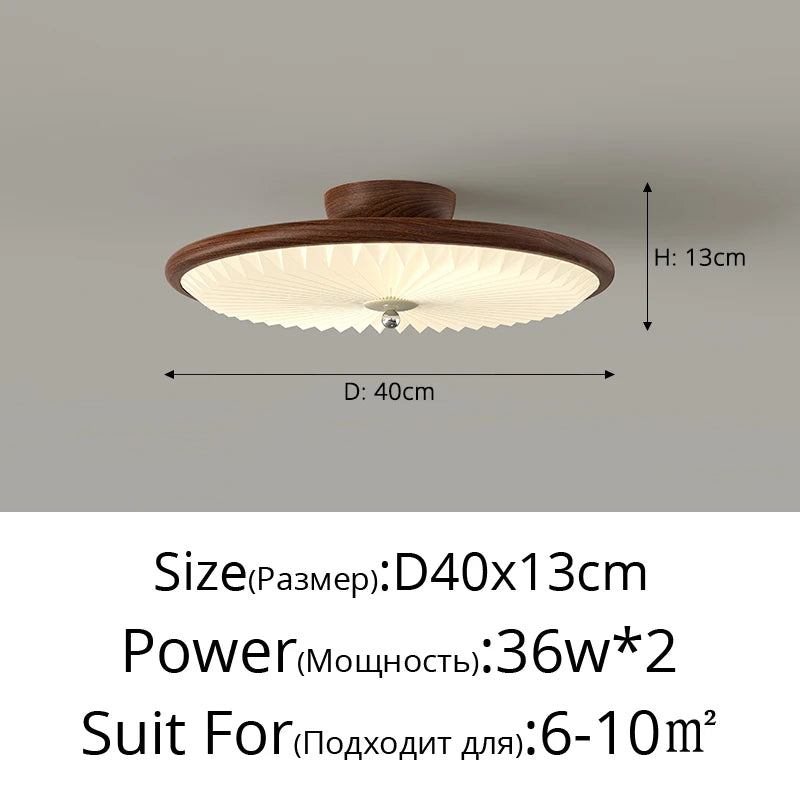 lampe moderne bois marron foncé géométrique sans ombre télécommande blanc
