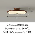 lampe moderne bois marron foncé géométrique sans ombre télécommande blanc