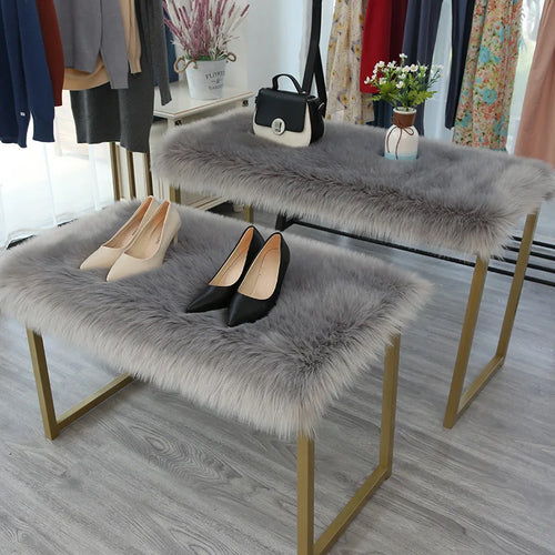 tapis shaggy fourrure douce moderne décoration chambre salon tapis peluche blanc rose gris jaune