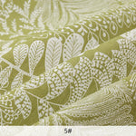 tissu coton lin floral orange feuilles blancs vintage naturel 180x150cm 45x150cm 90x150cm résistance abrasion