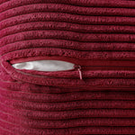 housse coussin velours rayé rouge vert blanc moderne 24x24 pouces zipper cuisine noel