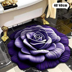 tapis fleur relief violet bleu rouge moderne velours cristallin doux salon durable