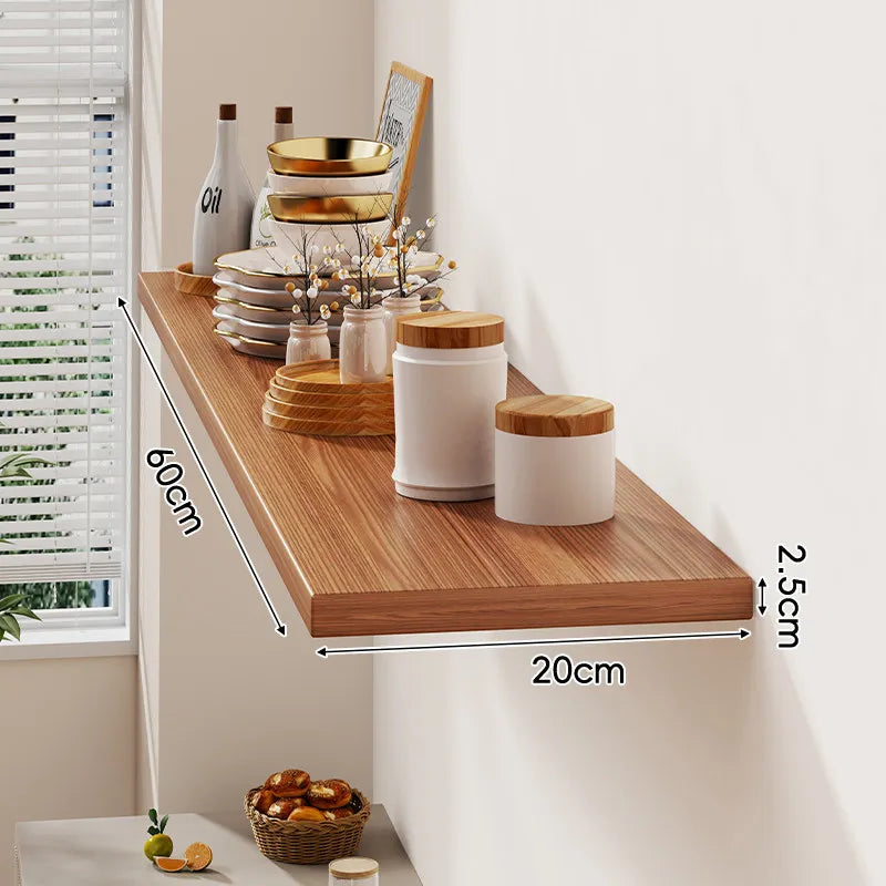 étagère murale bois naturel moderne rayures horizontales salon décoration maison intérieur