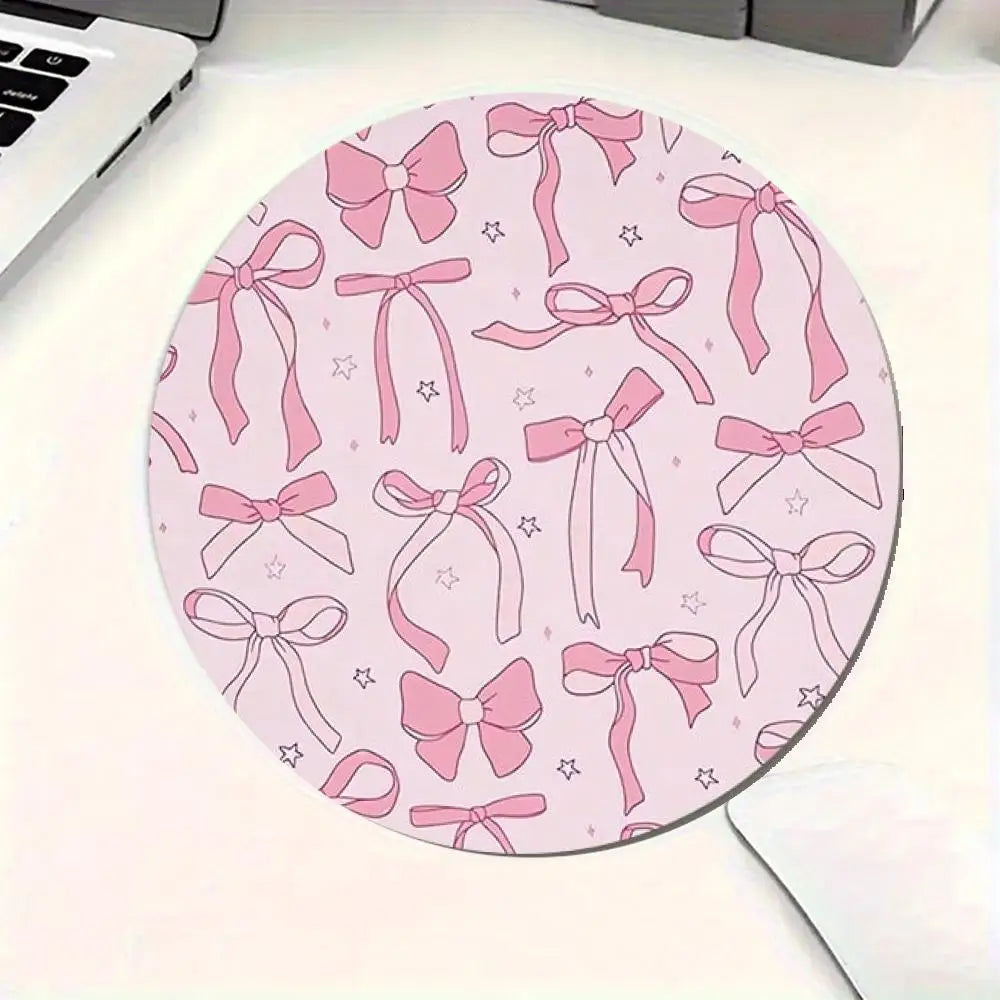 tapis souris rose arcs étoiles moderne antidérapant caoutchouc accessoire petit motif décoratif