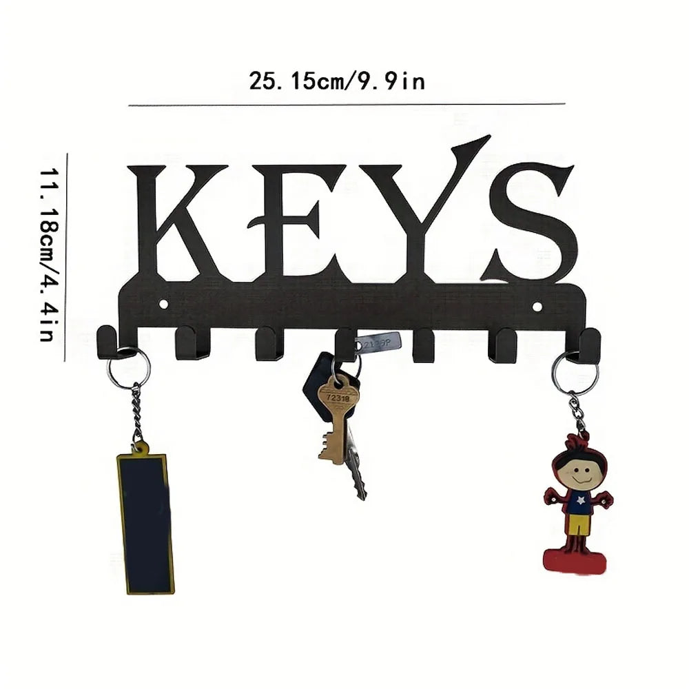 porte cle mural noir fer lettres sweet crochet organisation entree maison moderne