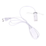 support ampoule suspendu blanc moderne clips métalliques câble électrique interrupteur prise eu