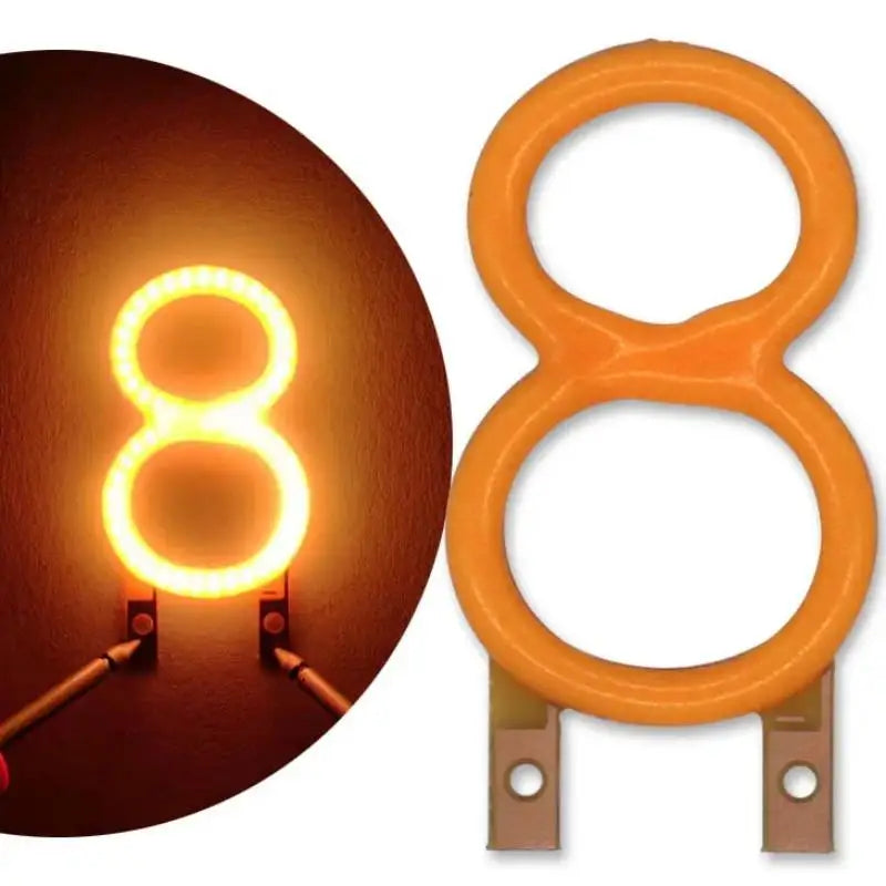 numéros lumineux orange clips câbles modernes diy décoration fêtes led filaments