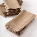 serviettes coton 40x40cm réutilisables rose pâle beige bleu orange blanc vert marron classiques maison