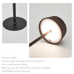 lampes table led rechargeables usb moderne noir blanc plissé sans ombre