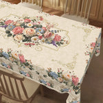 nappe table fleurs roses pivoines classique beige rose bleu blanc vert mariageextérieurhôtel