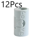 clips rangement adhésifs rose gris coeurs gravés modernes minimalistes 3pcs 6pcs 12pcs 18pcs