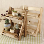 étagère pliable bois trois niveaux brun foncé moderne rustique visagementère pliable bois trois niveaux