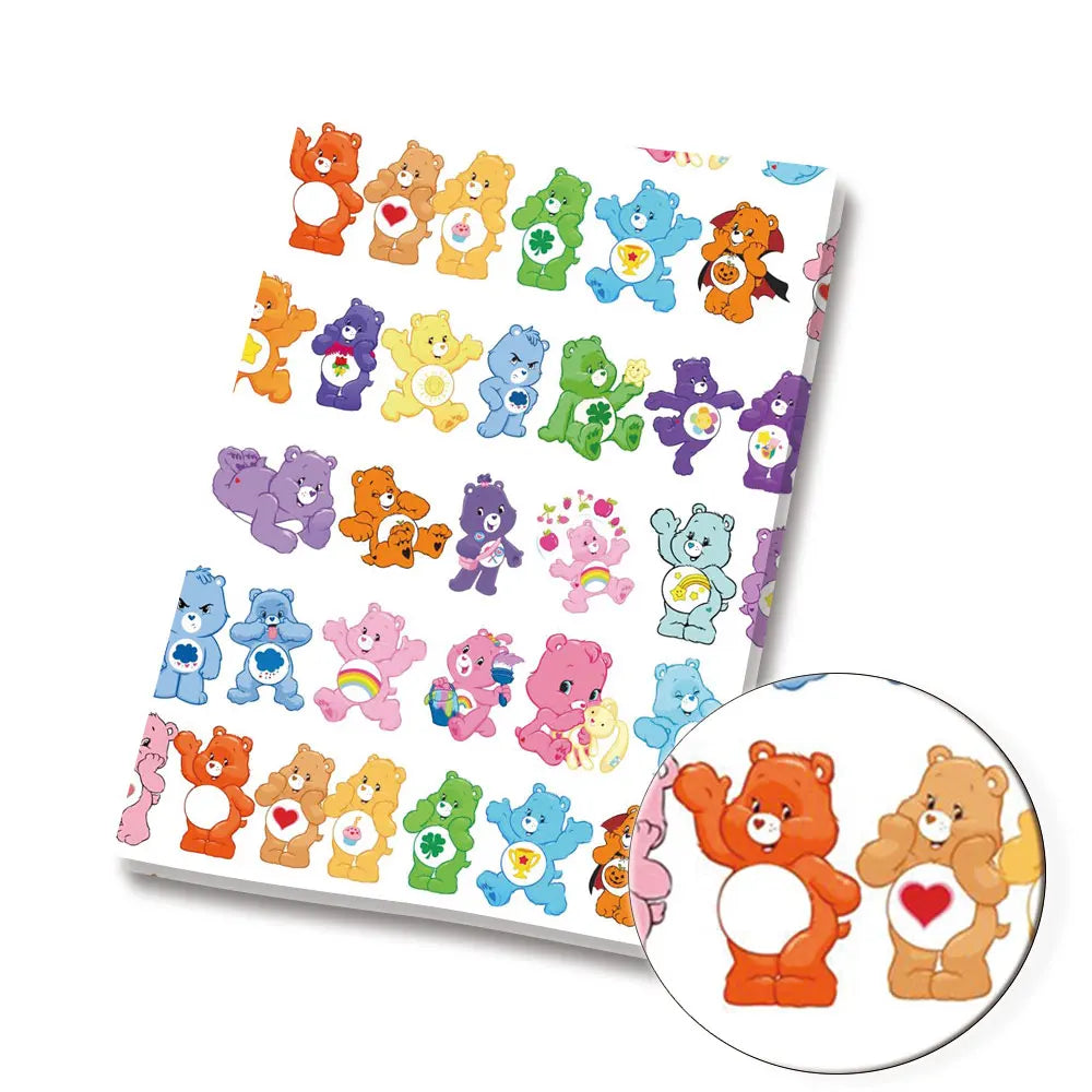 serviettes papier multicolores motif personnages animés coeurs arc ciel cartoon enfant