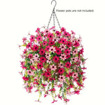 panier suspendu fleurs artificielles rose blanc moderne décoration intérieure mariage anniversaire fiançailles