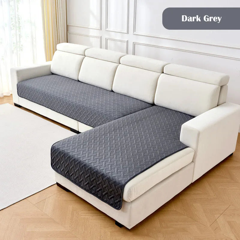 housse canapé angle tissu géométrique moderne protection salon fauteuil gris marron beige grande taille
