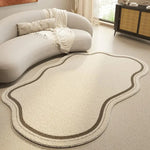tapis moderne beige clair doux moelleux anti slip 100 polyester 120x180cm 47x71in chambre bain