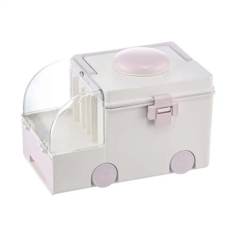 boîte rangement médicaments blanc rouge moderne pratique poignée amovible emballages médicaux flacons boîtes