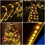 guirlande lumineuse led solaire blanc chaud moderne modes ip65 autoinstallationextérieur